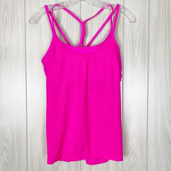 Athleta | Bright Pink Mesh Energize Tank Top Size Medium - Picture 1 of 13